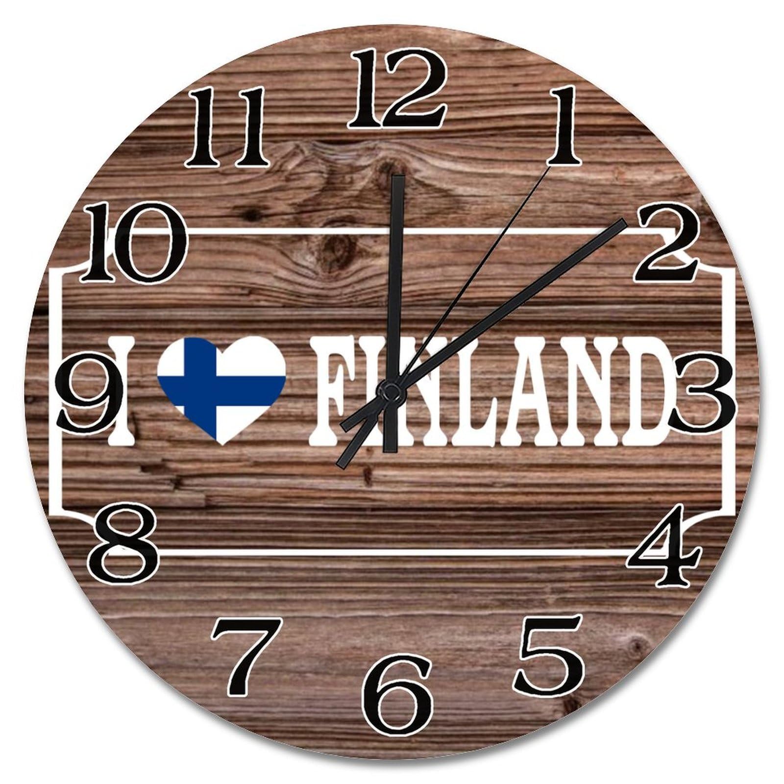 Horloge voyage Finlande silencieuse pour une chambre apaisante