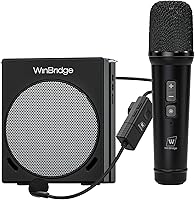 Vista 1 de Sistema PA portátil WinBridge con micrófono Bluetooth, amplificador de voz inalámbrico de 30W, altavoz y micrófono portátil para profesores, guía