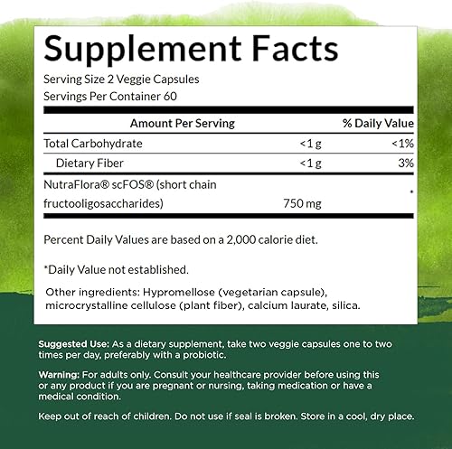 Miniatura 5 de Swanson Cápsulas prebióticas  Promueve el apoyo amigable de la flora y la salud digestiva general  Fibra prebiótica que promueve la salud intestinal