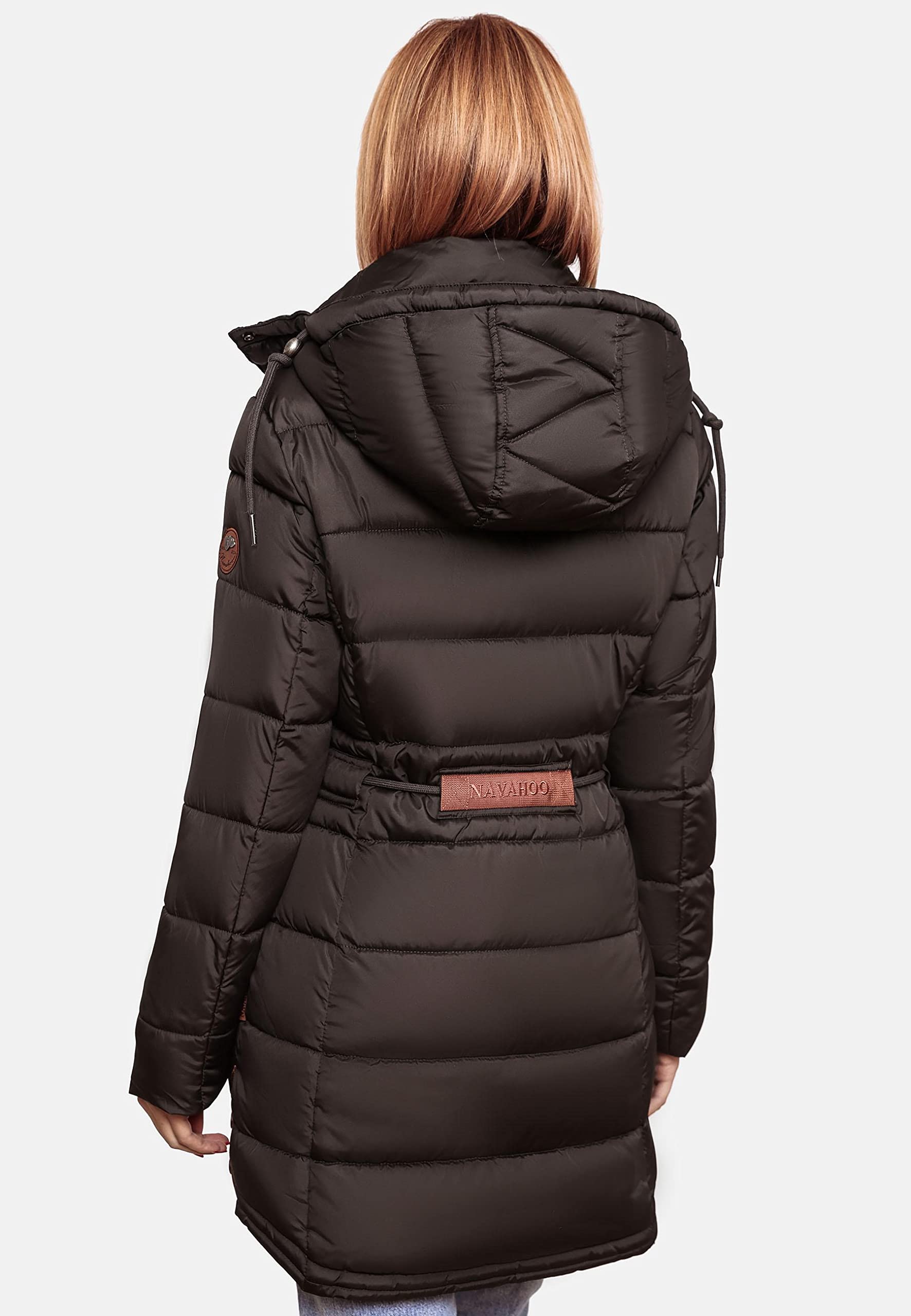 Navahoo Damen Wintermantel Steppmantel Winterjacke Kurzmantel warm gefüttert abnehmbare Kapuze Daliee XS-XXL