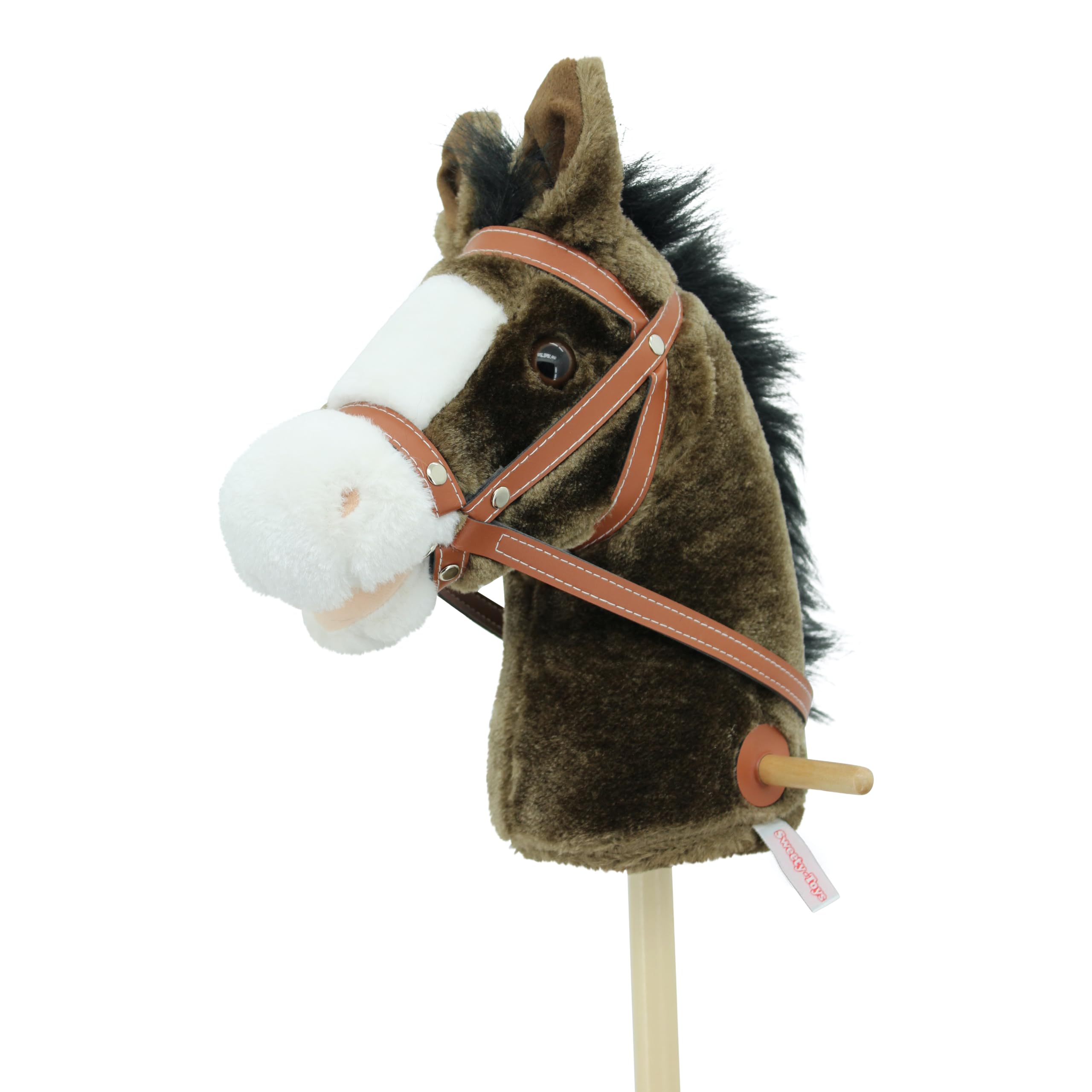 Sweety Toys - Koń na Kiju, Brązowy, 100 cm, 5086