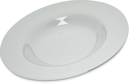 CFS 4303002 Durus - Cuenco de melamina para ensalada y pasta, 12 pulgadas, color blanco (paquete de 12)