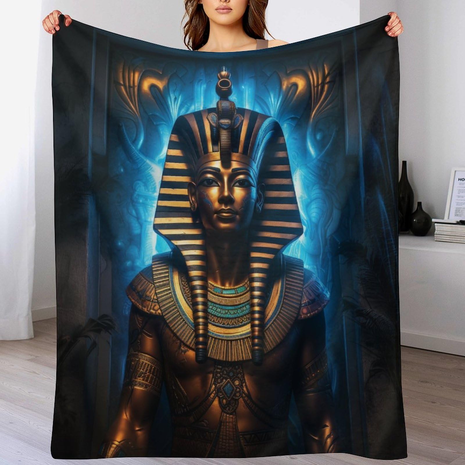Couverture Pharaon Égyptien pour réchauffer vos soirées cinéma sur le canapé