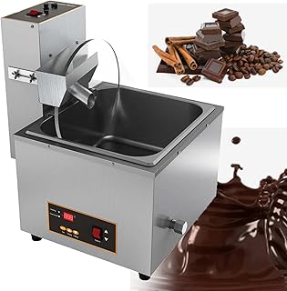 Chocolate Tempering Machine,Chocolate Coating Moulding Melting Mixer Machine, Stainless Steel Food Warmer, Speed Adjust Range: 35~55rpm, 0~85℃, with Melting Furnace