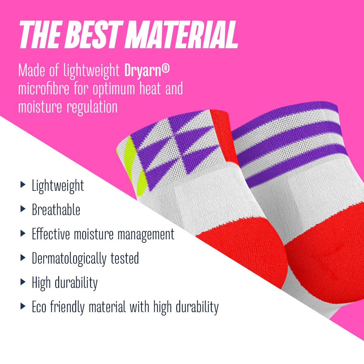 INCYLENCE ULTRALIGHT Laufsocken kurz für Damen und Herren mit leichter Kompression,1 Paar (DE/NL/SE/PL, Numerisch, 35, 38, Regular, Regular, Elements Short White Pink)