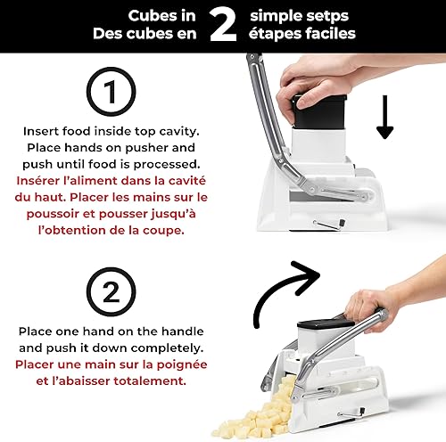 Vista 7 de Starfrit Pro Cortador y Cubiter de Fritas - 3-en-1 - Papas Fritas Caseras, Rebanadas y Dados de Papa y Verduras