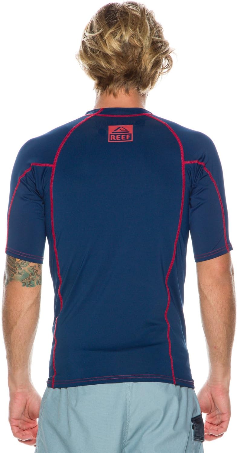 REEF Logo SS Rash Guard - Navy - L