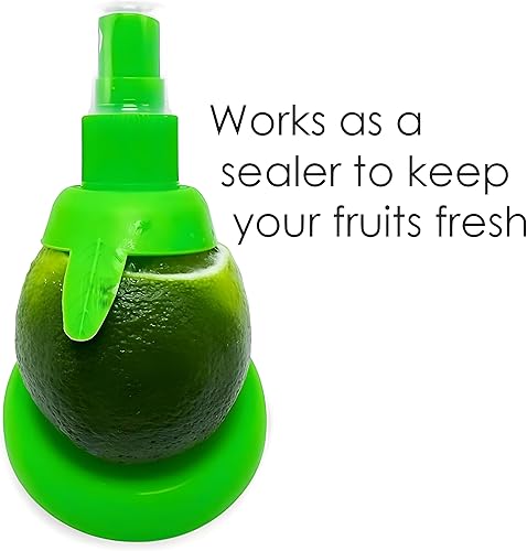 Miniatura 5 de Juego de rociadores de cítricos de 3 piezas, 2 pulverizadores de jugo de limón y lima con placa base, extractor de frutas frescas para ensaladas,