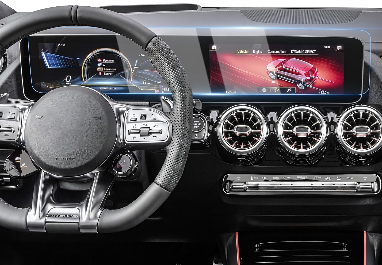 Karltys Tempered Glass Screen Protector for 2020-2024 2025 Mercedes Benz GLA GLB CLA CLA250 /2022-2025 EQB 10.25-Inch Touchscreen, Anti Glare Screen Cover for Mercedes Benz CLA Accessories