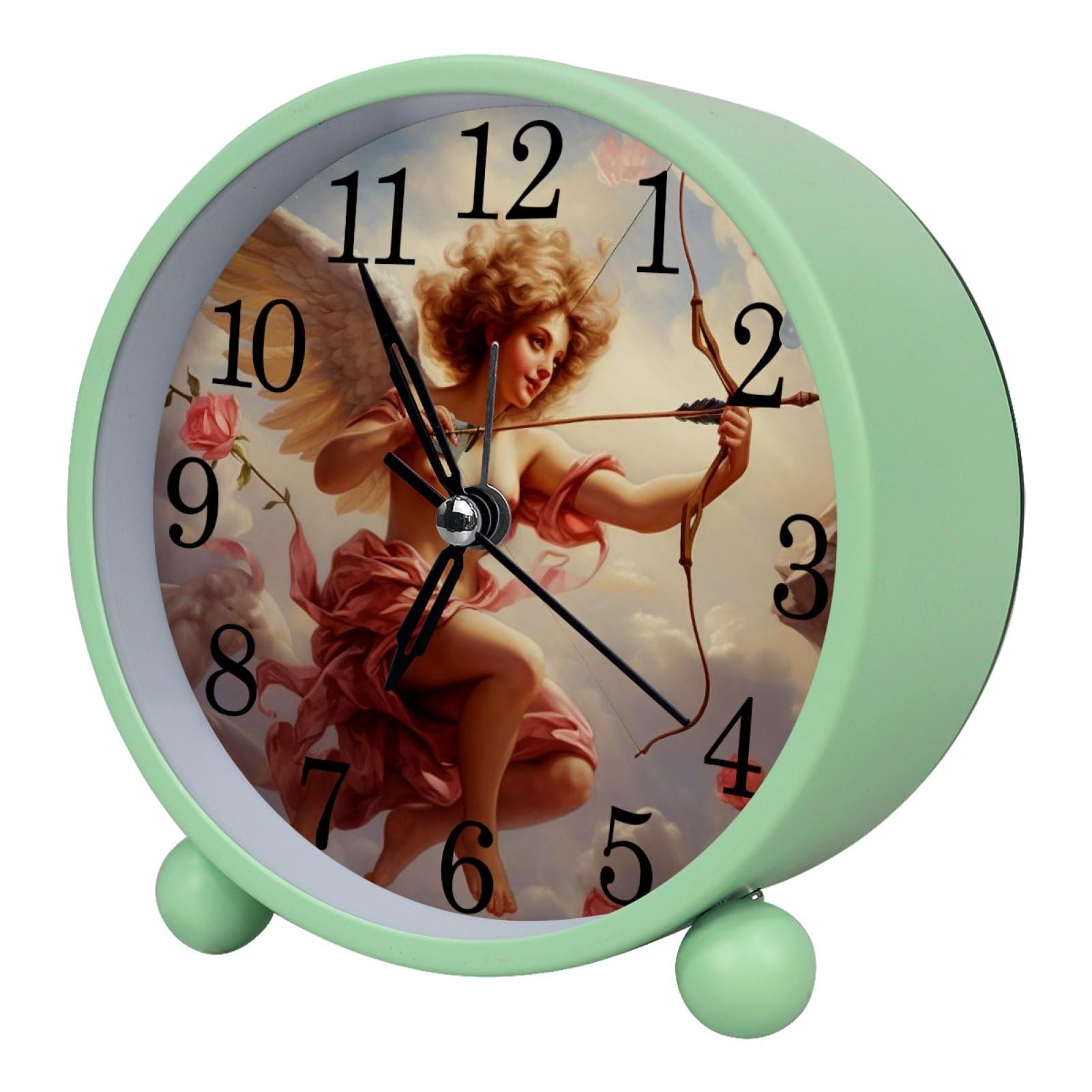 etoenbrc Battery Operated Clock Slient Plastic Table Clock Battery Operated Bedside Alarm Clock with Light for Bedroom Living Room(Color302)
