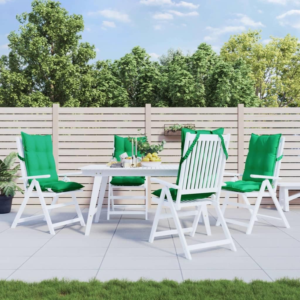 Cuscini per sedia con schienale alto, in tessuto Oxford, 4 pezzi, traspiranti, con fissaggio antiscivolo, per mobili da giardino e interni, cuscini impermeabili