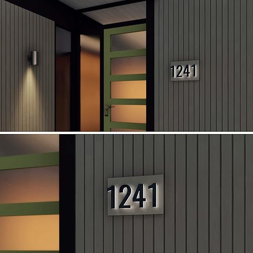 Miniatura 7 de LN LUMANUMBERS - Números de casa LED de 7 pulgadas, polímero ABS, calidad premium, LED retroiluminado 2700K número de dirección de casa iluminado,