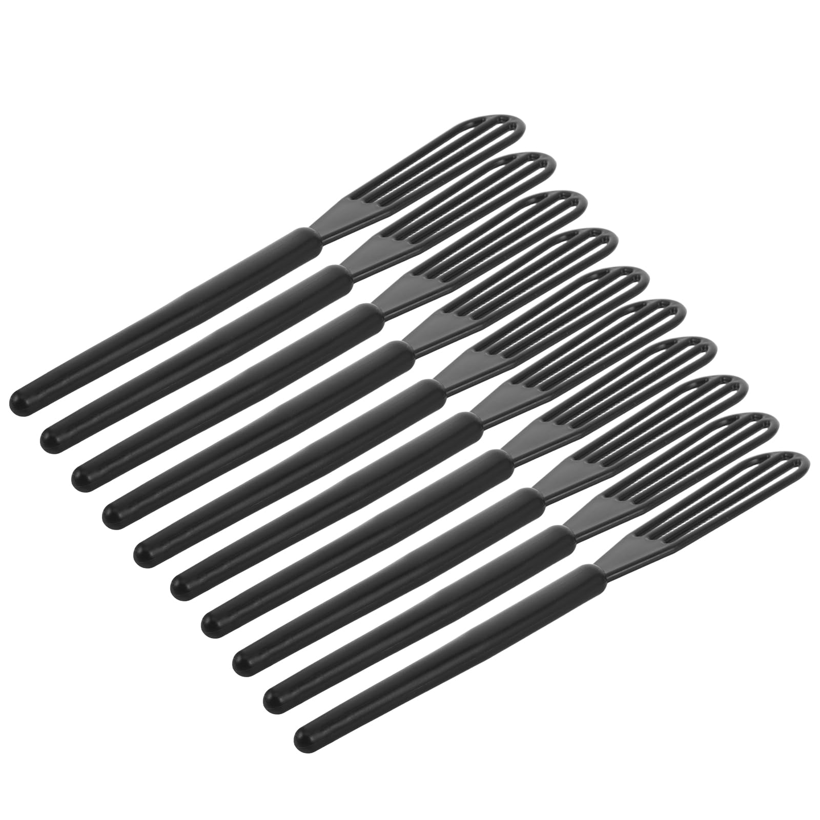 DOITOOL Miscelatore per Colore Chioma 10 Pezzi in Plastica Nero, Frusta per Crema Tinta Facile Manutenzione, Risultati Uniformi, per Uso Domestico e Saloni
