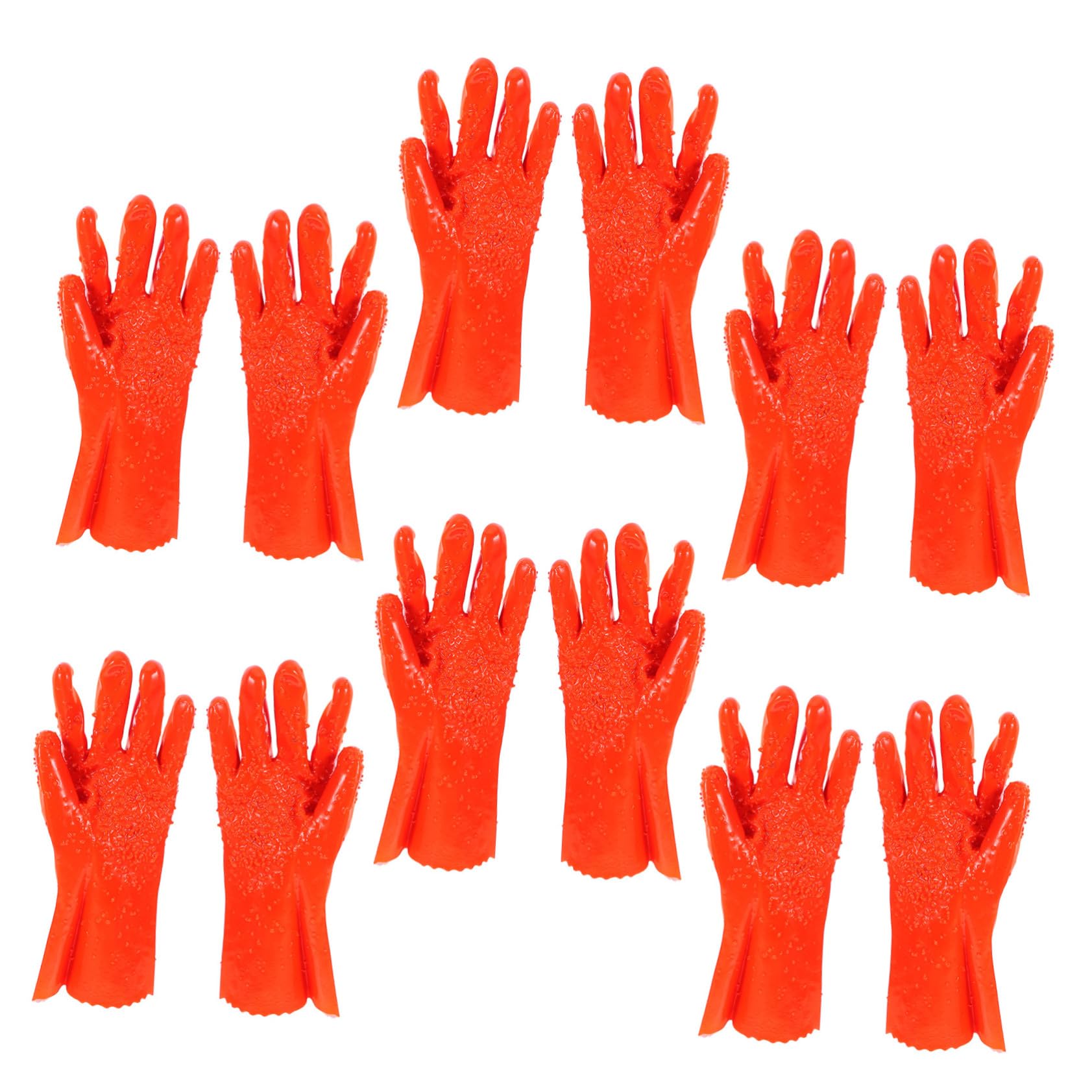 Veemoon 6paare Wiederverwendbare Abwasser-arbeitshandschuhe Wasserdichte Pvc-handschuhe Für Klempner Und Gartenarbeit Strapazierfähige Schlangenhandschuhe Für Männer Und Frauen