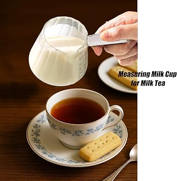 6OZ Glass Measuring Cup, Conical Espresso Cup, Glass Handle, Clear