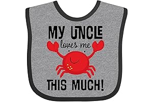inktastic Uncle Loves Me Childs Crab Baby Bib