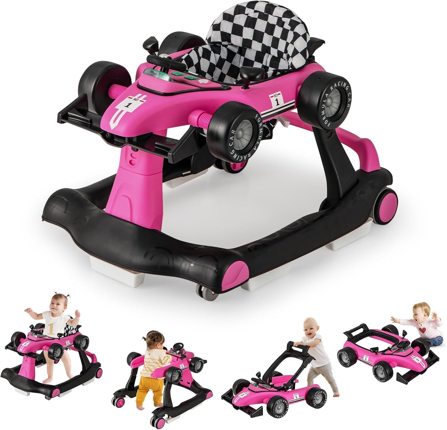 RELAX4LIFE 4 en 1 Andador para Bebés 6-18 Meses, Andador Plegable con Altura Regulable en 3 Niveles, Tacatá Bebés con Luces, Sonidos y Velocidad Controlable, 64 x 73 x 50,5-55,5 cm (Azul) — view 16