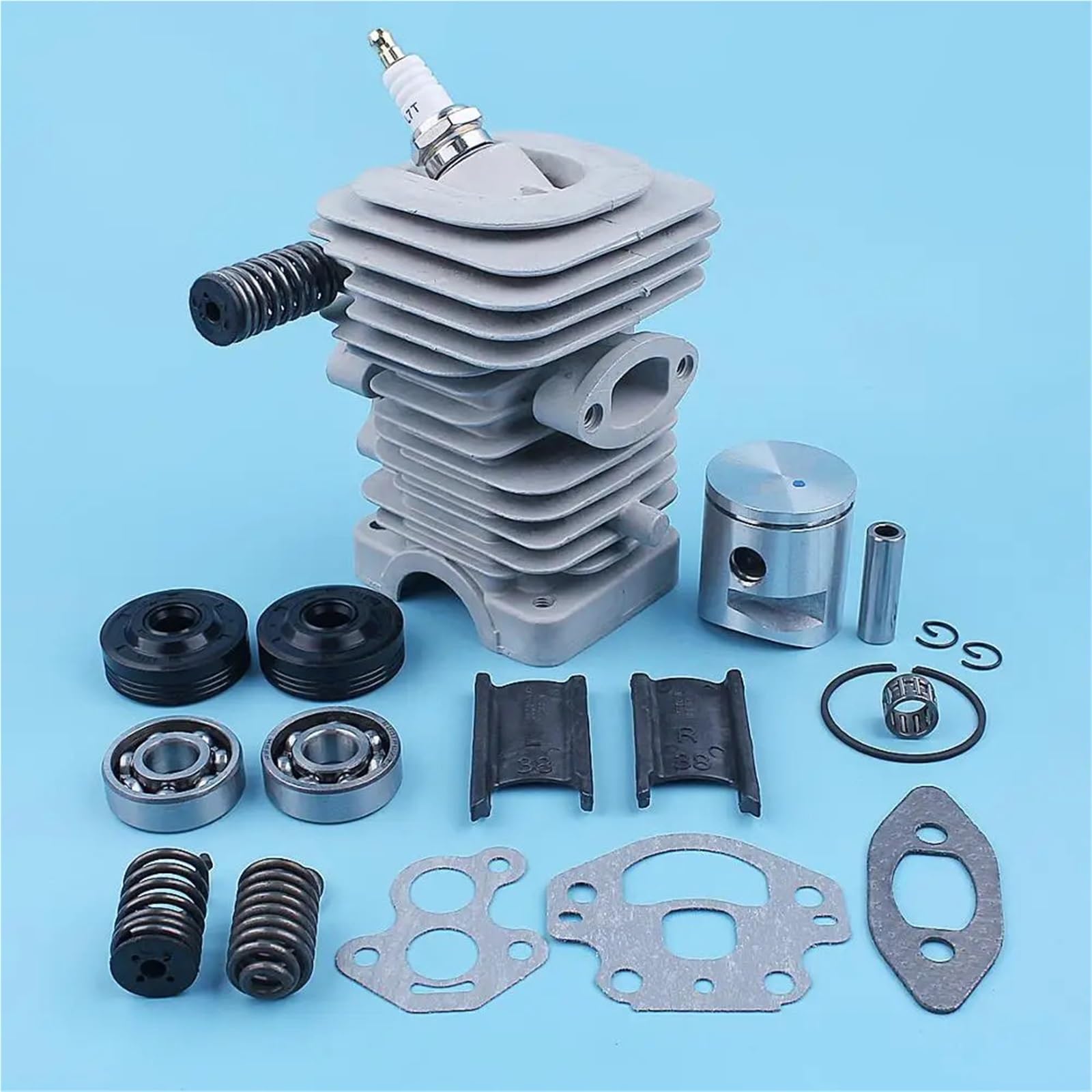 39mm Cylinder Piston Crankshaft Bearing Oil Seal Kit Fit For McCULLOCH CS340 CS380 CS 340 380 S 38CC