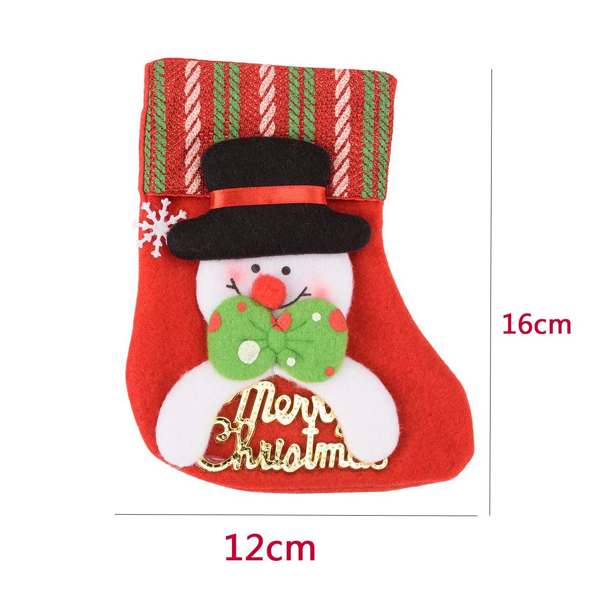 Calze Di Natale Mini 8 Pezzi 3D - Decorazioni Natalizie Appendiabili Per Albero O Camino 12x16cm - Foto 8