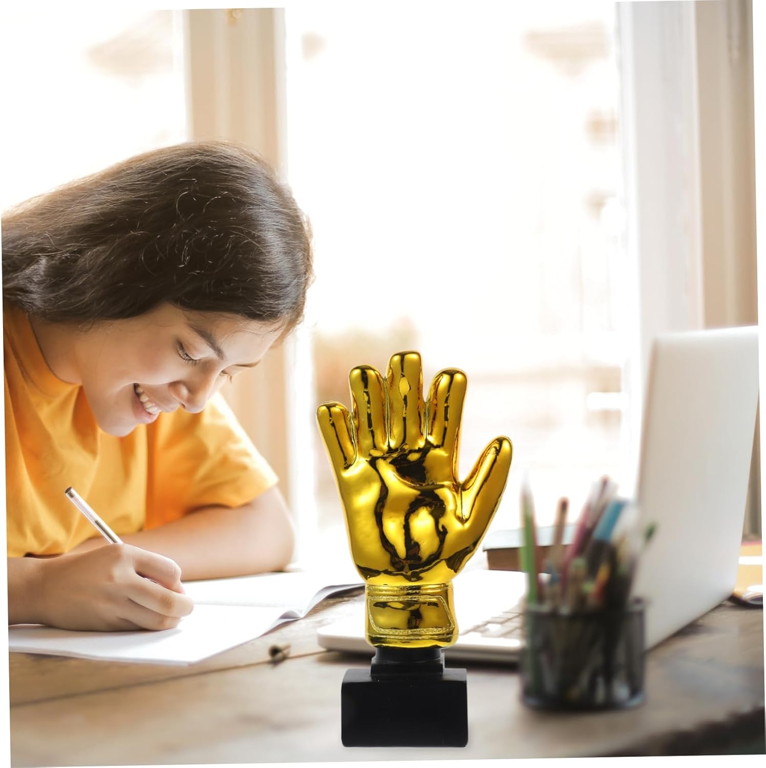 GALPADA Plastic Award Trophy in Glove Shape Soccer Goalkeeping Award for Boys and Girls Adults