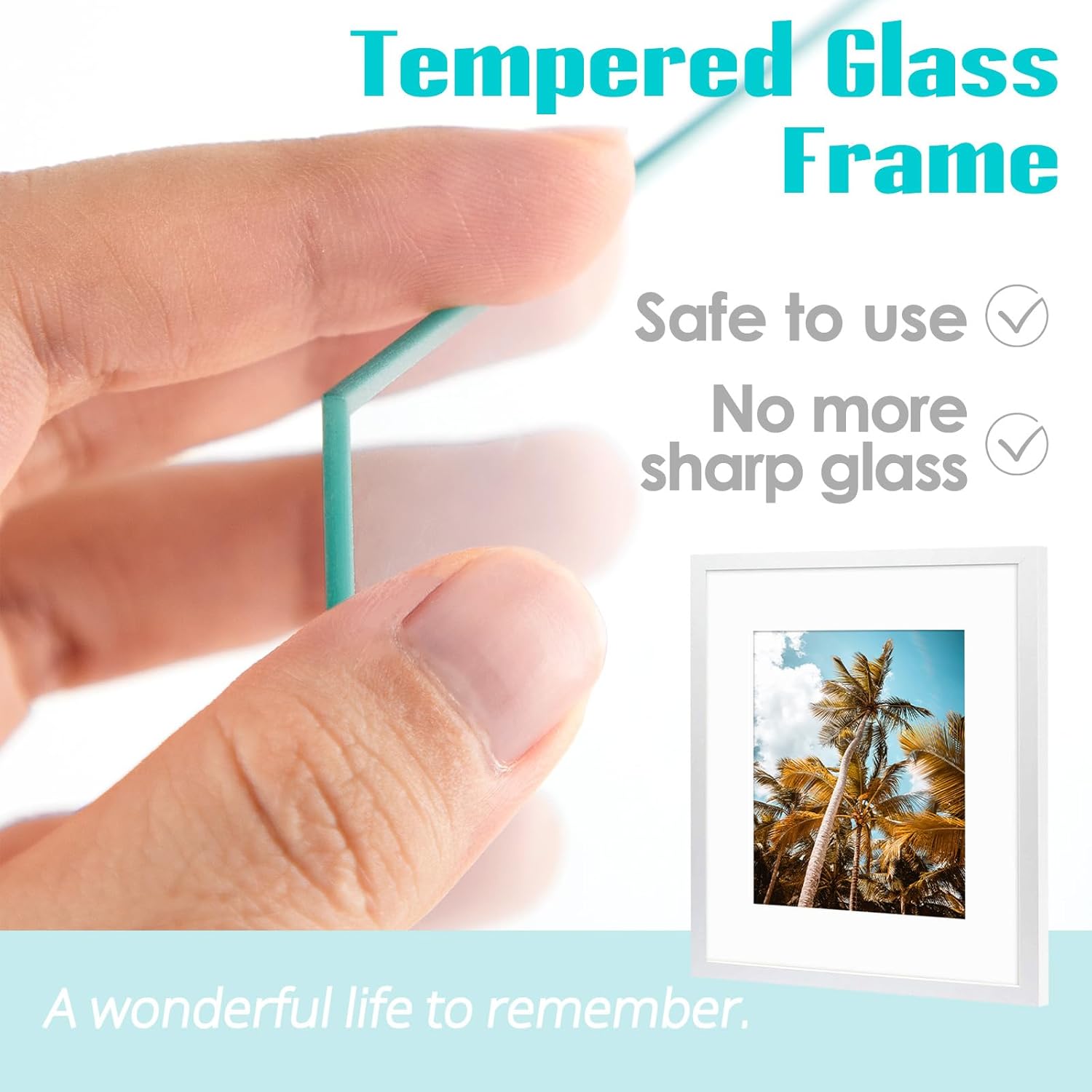 Frametory, 16x20 Picture Frame with Mat for 11x14 Picture- - High Definition Glass Wide Molding - Preinstalled Wall Mounting Hardware (White, 2 Pack)