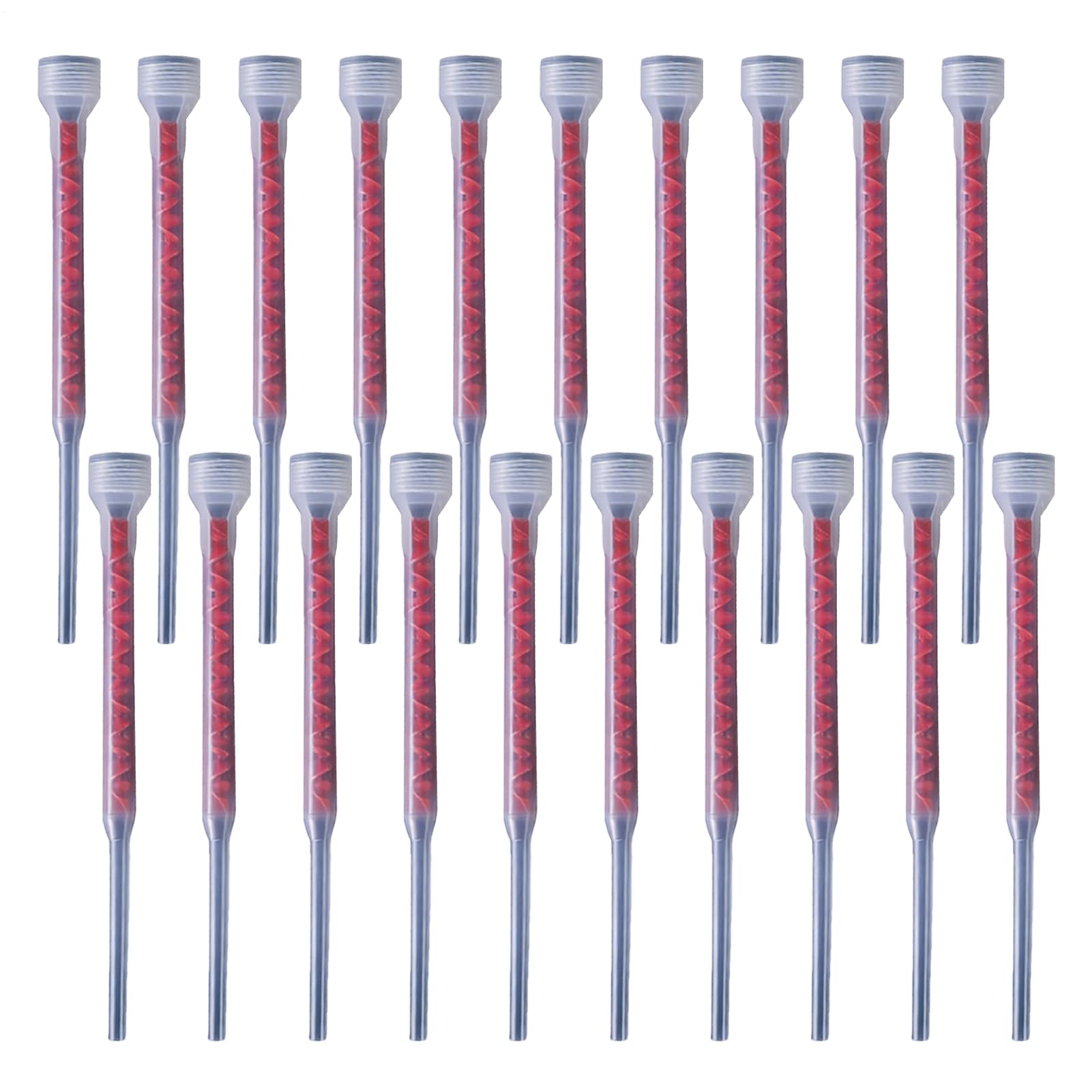 Mixing Nozzles Adhesive Cartridges Tip - 20 Piece Cartridge for Resin | Mixer Nozzles - for Concrete Crack Repair Building Structure Reinforcement Engineering