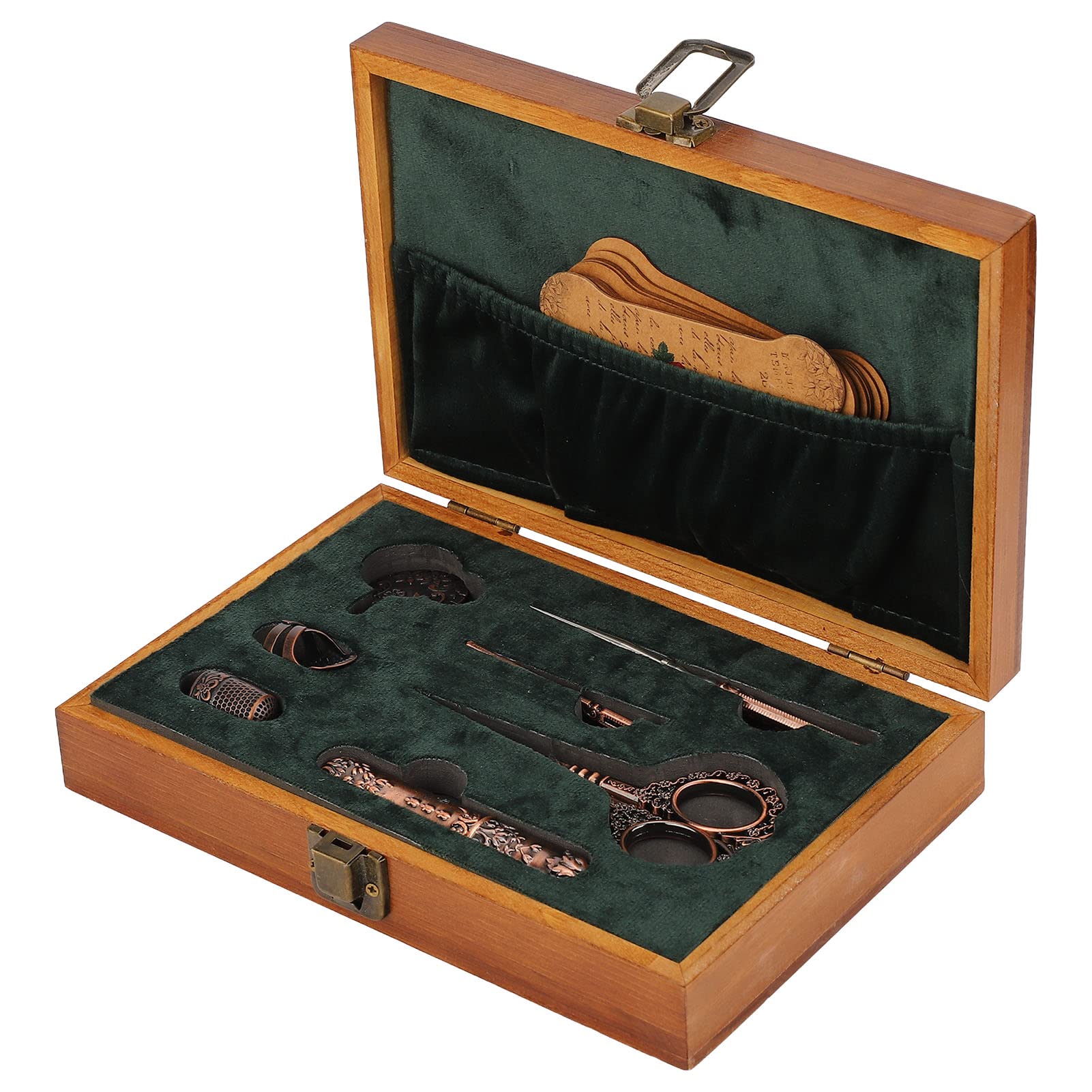 Vintage-Stickscheren-Set, Nähschere aus Edelstahl mit Holzgriff Zum Nähen, Sticken, Stricken, Basteln, Geschenk für Mütter, Großmütter (Bronze)