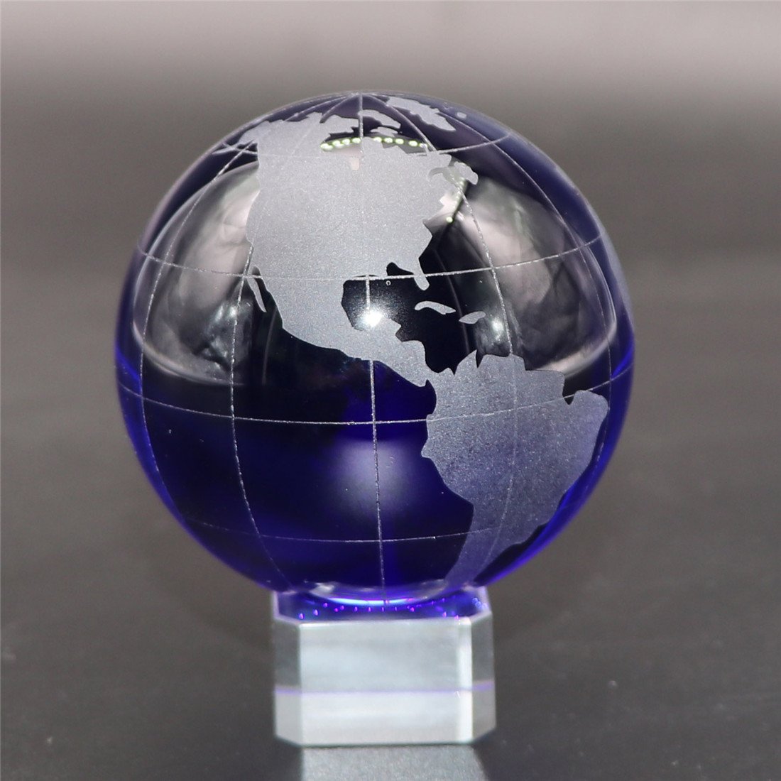 Amazon.co.jp: Waltz&F直径60mm 青い地球儀デザイン水晶玉 クリスタル