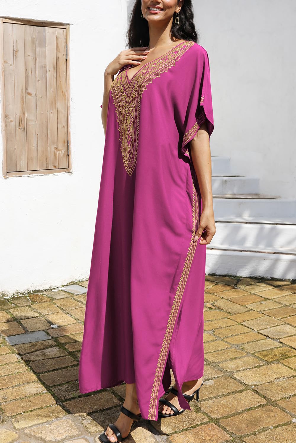 Kimono Boho pour Femme Longue Cardigan Kaftan Surdimensionné Roomy Loungewear Robe de Plage Cover Ups Robes