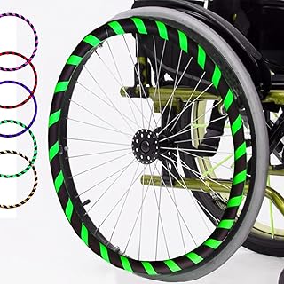 LJLAO Cubiertas De Borde De Silla De Ruedas De Silicona Bicolor (20-24 Pulgadas), Buena Sensación De Mano-suavidad Alta + Agarre Fuerte + Anti-Deslizamiento,Protege Mejor Sus Manos,22in,Green