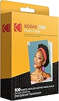 Vista 1 de KODAK - Papel fotográfico prémium de 5 x 7,6 cm (100 hojas) compatible con cámaras e impresoras PRINTOMATIC, Smile y Step (el embalaje puede variar)