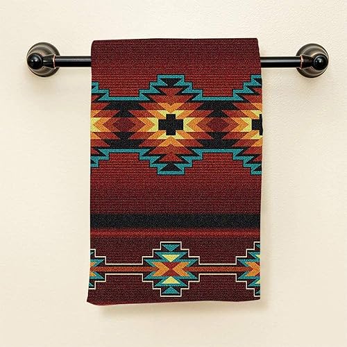 Miniatura 2 de HGOD DESIGNS Southwest Chevron - Toallas de mano suaves americanas para baño, cocina, yoga, gimnasio, toallas decorativas de 15 x 30 pulgadas