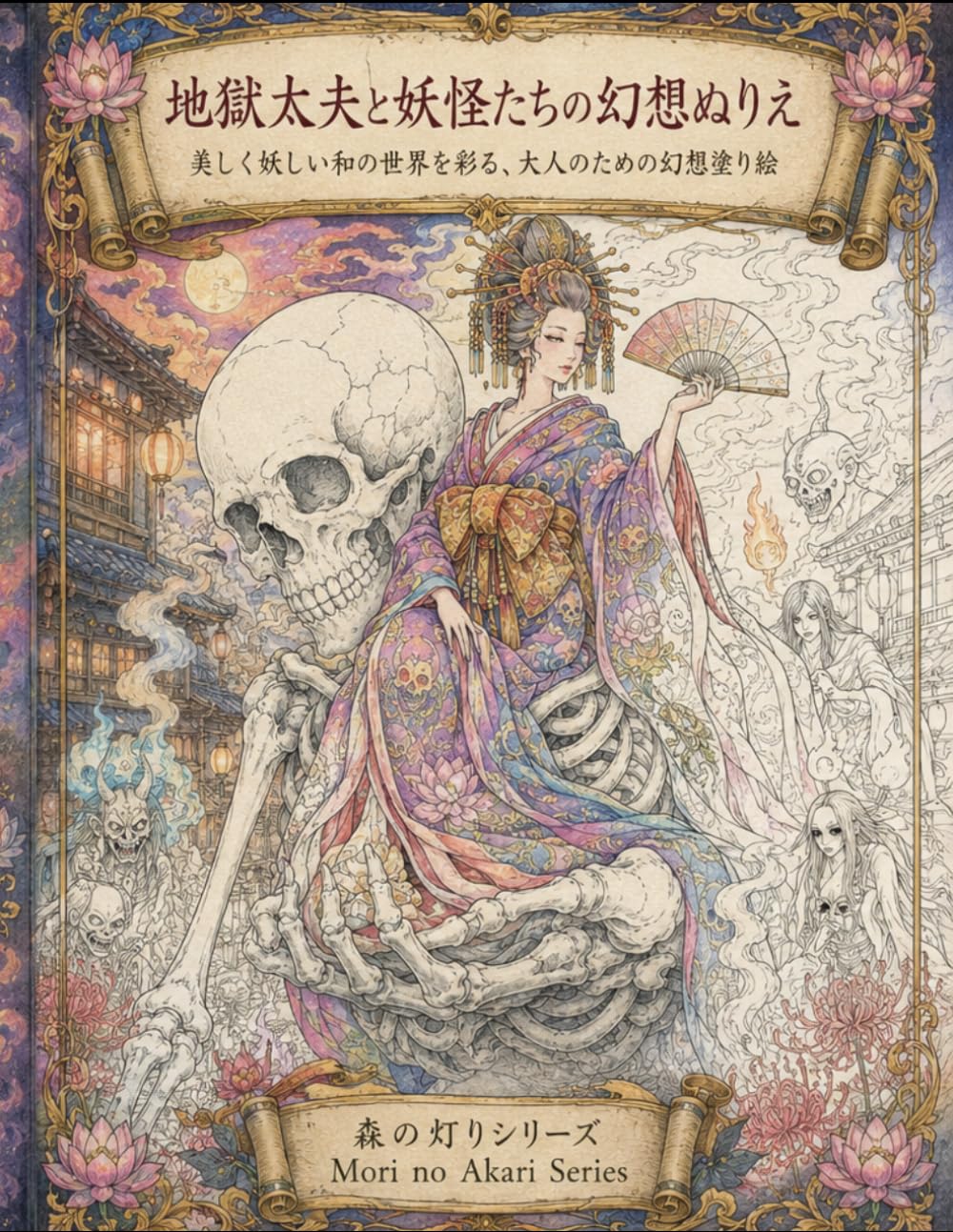 地獄太夫と妖怪たち: 美しく妖しい和の世界を彩る、大人のための幻想塗り絵 (森の灯りシリーズ)