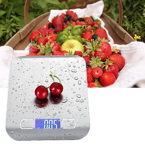 Miniatura 4 de Báscula de cocina Báscula para hornear portátil de acero inoxidable para alimentos domésticos Medidor de gramo de peso digital de frutas Báscula