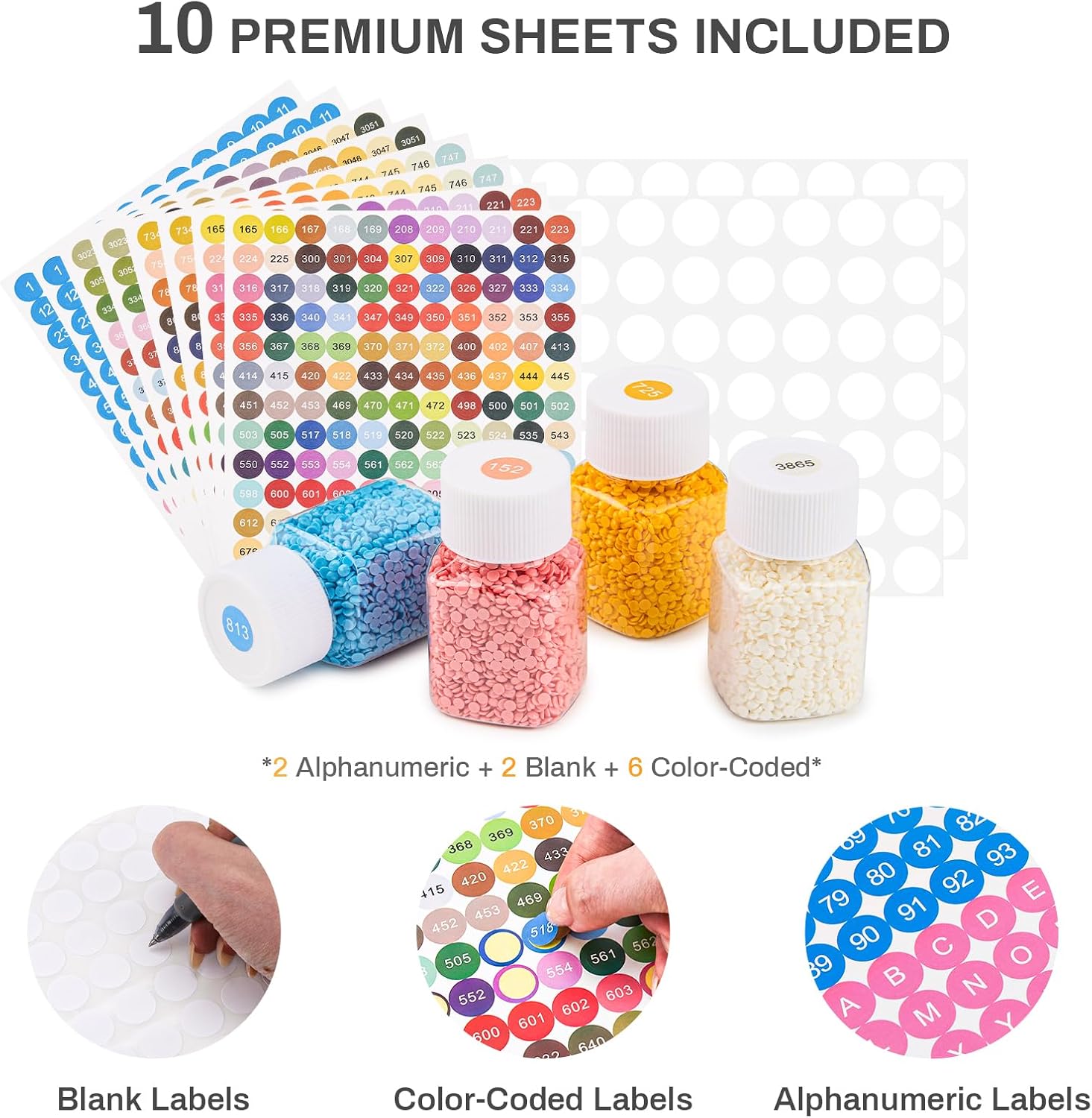 80 Slots Diamond Painting Storage Containers, Bead Organizer for Diamond Art Accessories, Clear Plastic Storage Boxes with Foam Base and Label Stickers for Beads Seeds Rhinestones (2 Pack)