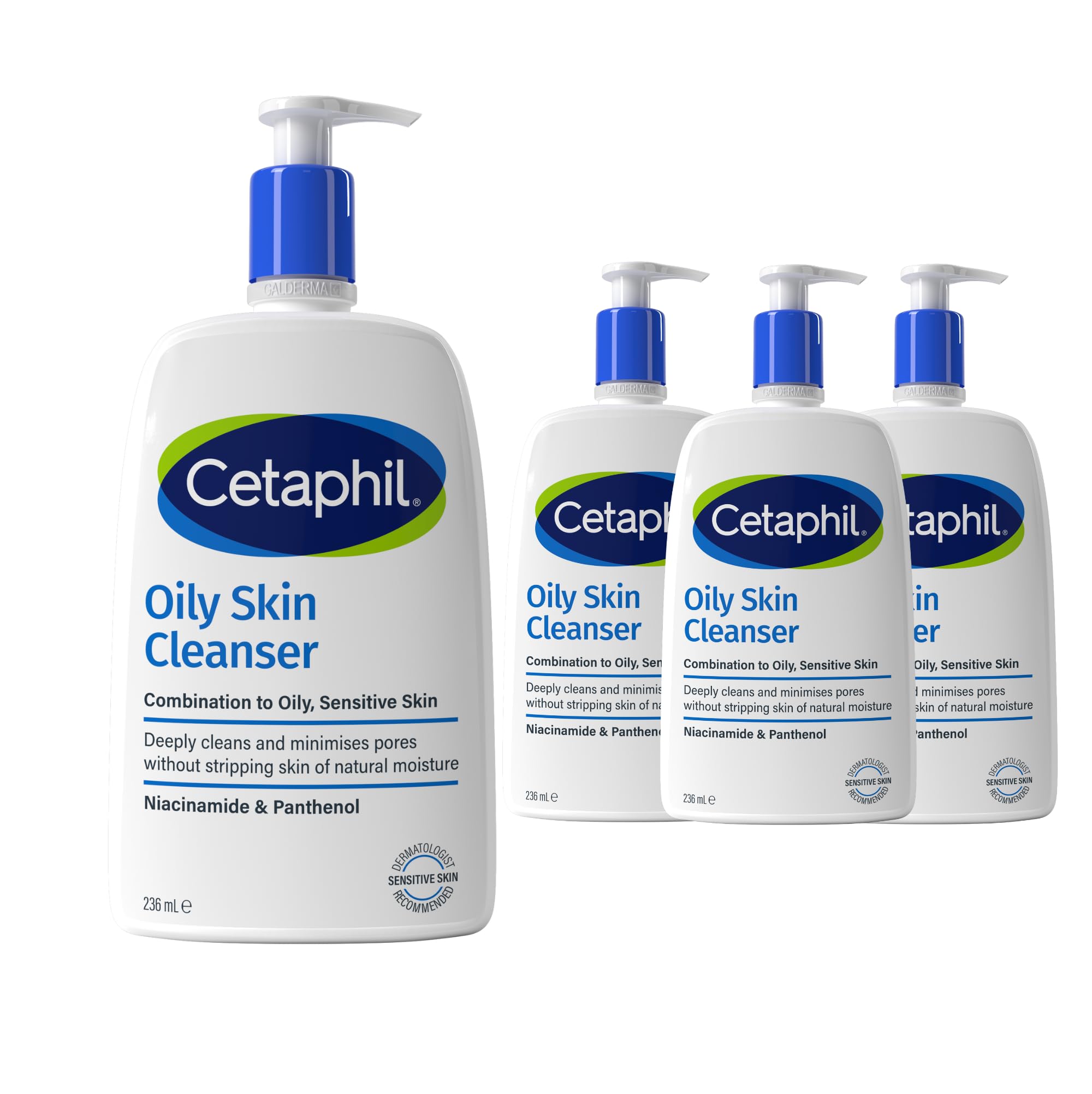 Cetaphil Oily Skin Cleanser 236ml Pack of 4