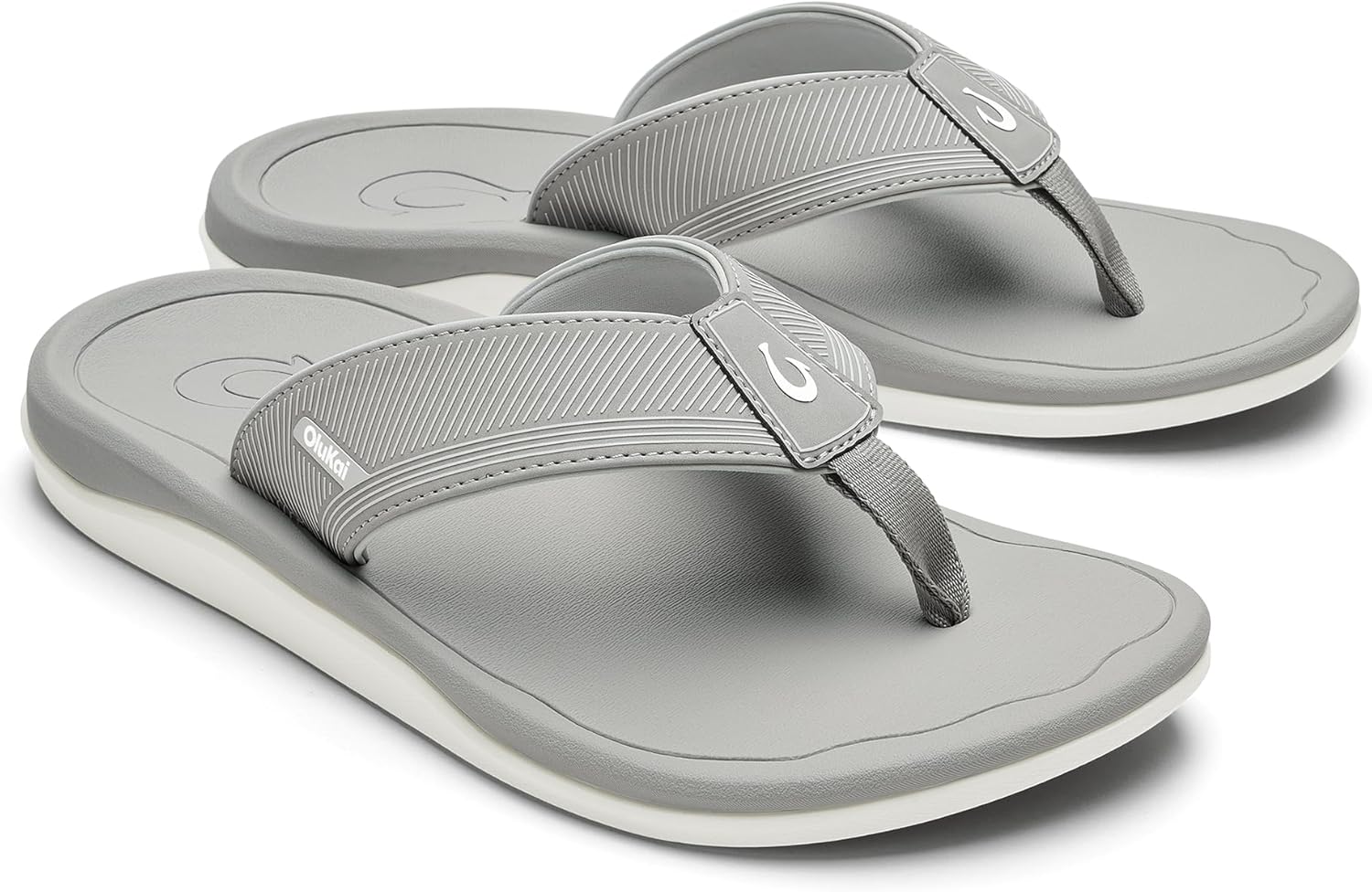 OLUKAI Men's 'Ahi Kai Flip-Flop Sandals, Water-Friendly Shoes for Beach, Boat & Offshore, Superior Traction, All-Day Comfort & Arch Support