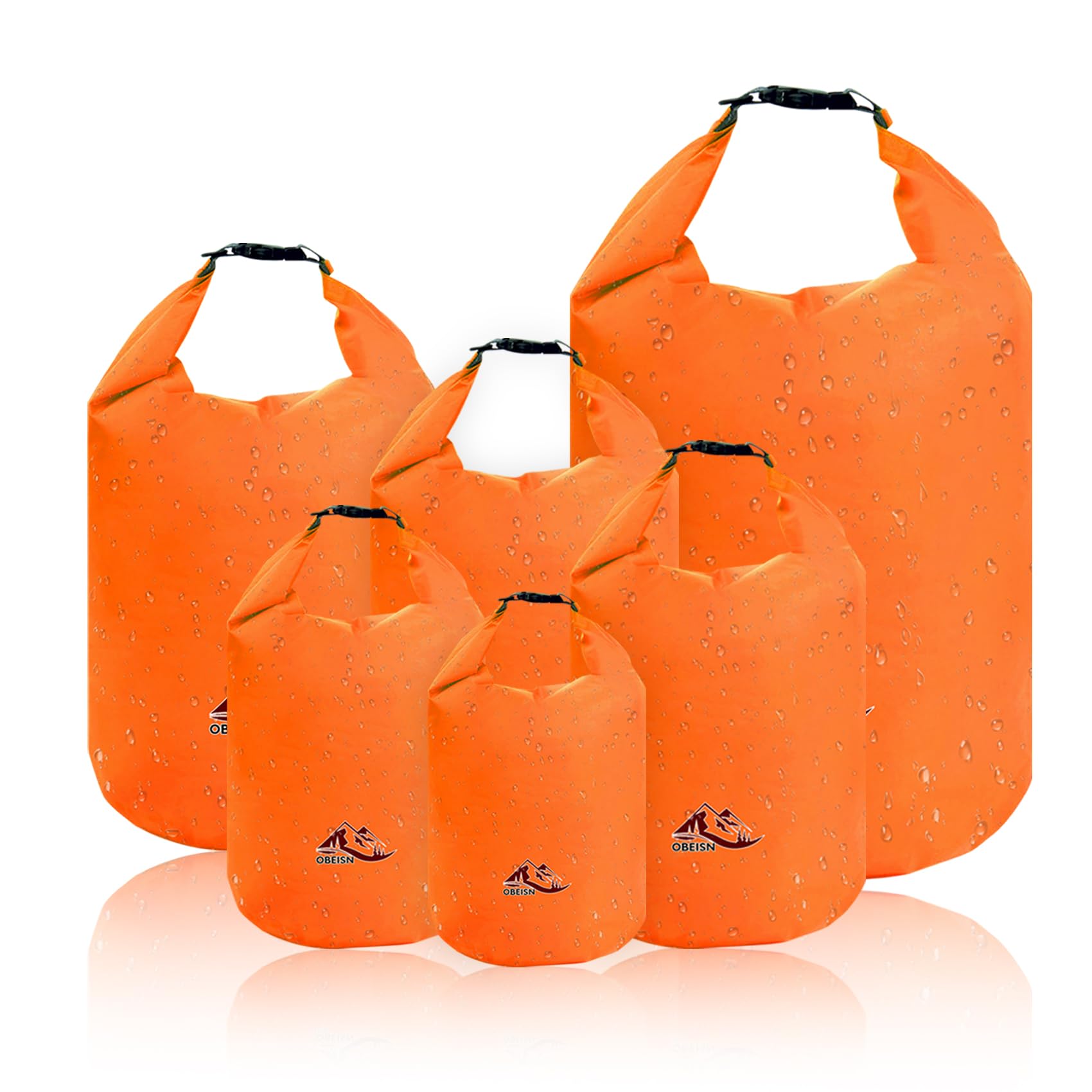 OBEISN 2L+5L+10L+20L+40L +70L Dry Bags Waterproof Set, Lightweight Waterproof Dry Bags, Ultimate Dry Sack, Waterproof Bag, Rucksack Liner, Canoe Sack for Kayaking Rafting Boating Hiking Camping Travel