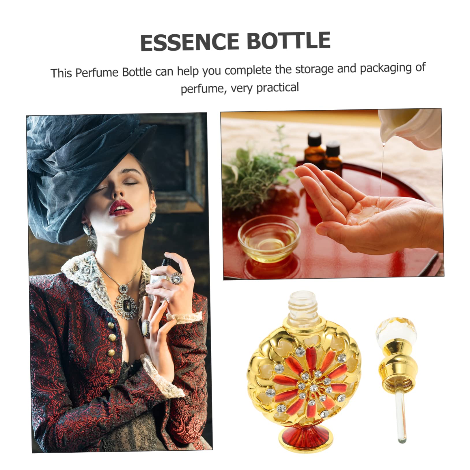 minkissy 2pezzi Bottiglia Di Profumo Ricaricabile Da Viaggio Contenitore Vintage Per Oli Essenziali Design Elegante e Pratico Per Cosmetici e Profumi Ottima Tenuta e Facile Da Riempire