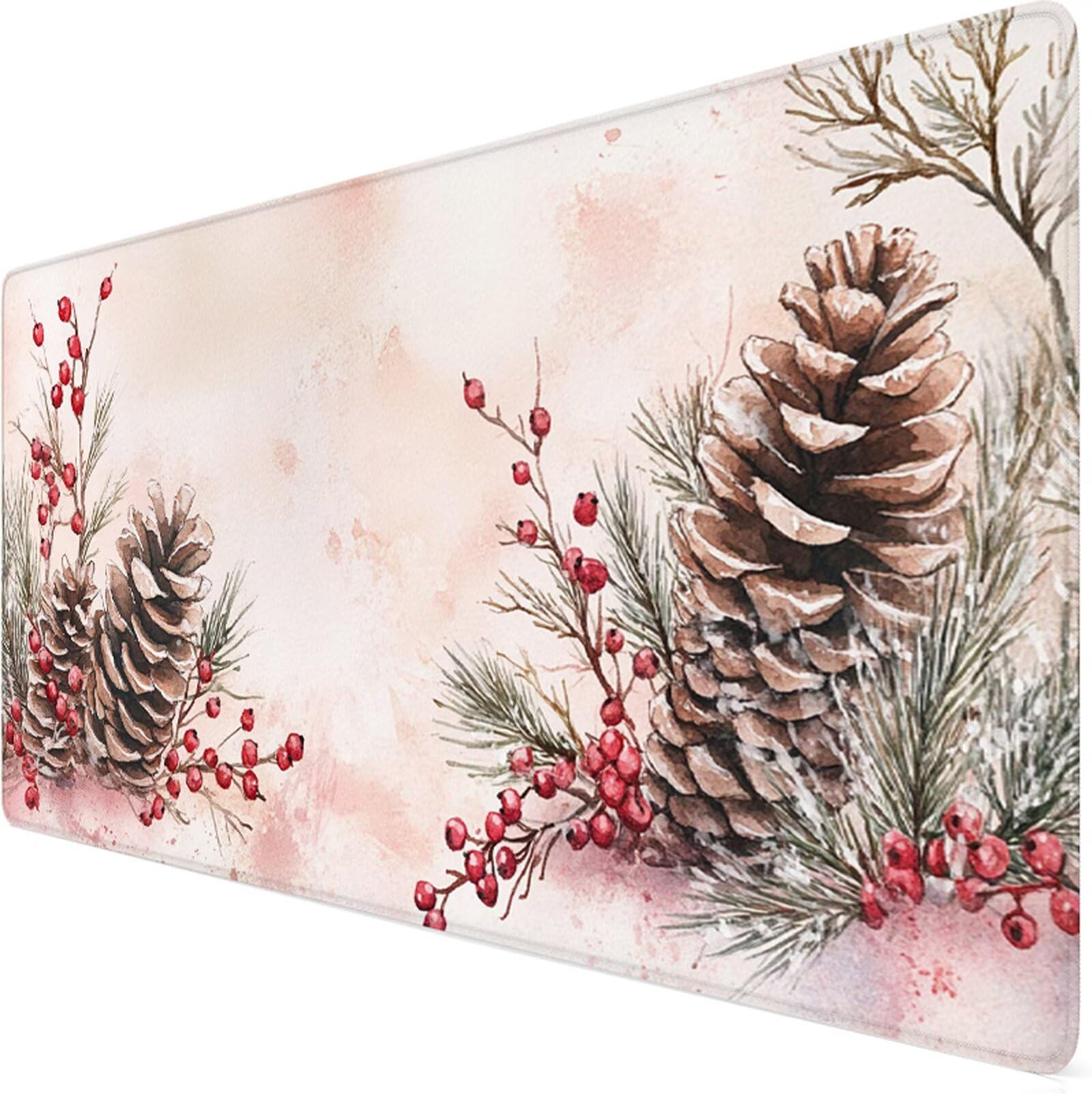 Podkładka pod mysz XXL 1200x600x3mm podkładka pod mysz różowa podkładka pod mysz czerwona poprawia precyzję i szybkość, antypoślizgowe wodoodporne, szyte krawędzie, akcesoria do gier, komputer