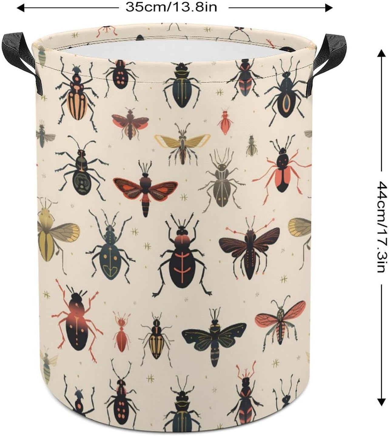 Insect Novelty Collapsible Laundry Baskets Waterproof Clothes Hamper Storage Bins with Handles 13.8"x13.8"x17.3" 17.3"x17.3"x17.3"