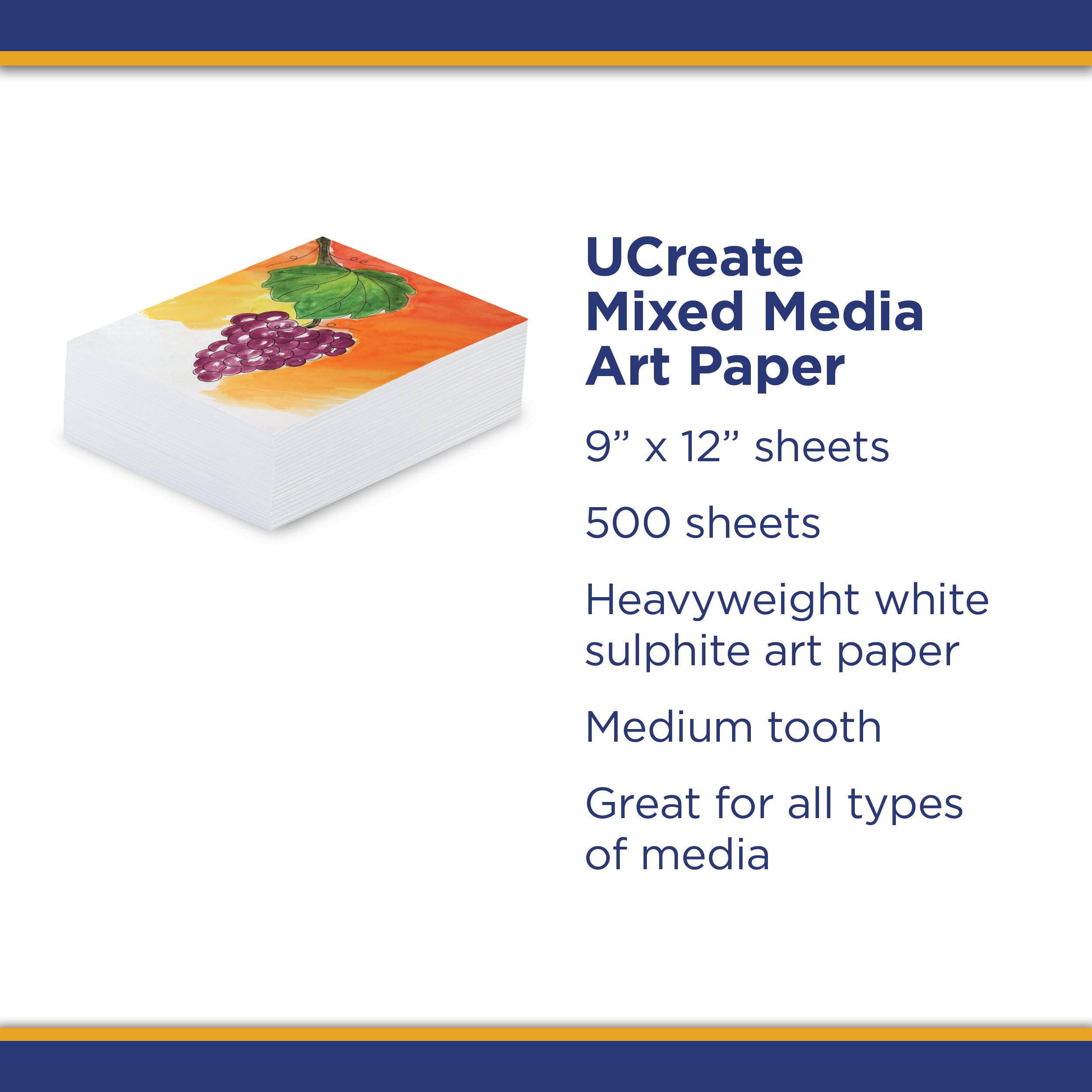 UCreate Mixed Media Art Paper - 500 Sheets -3 UCreate Mixed Media Art Paper - 500 Sheets -3