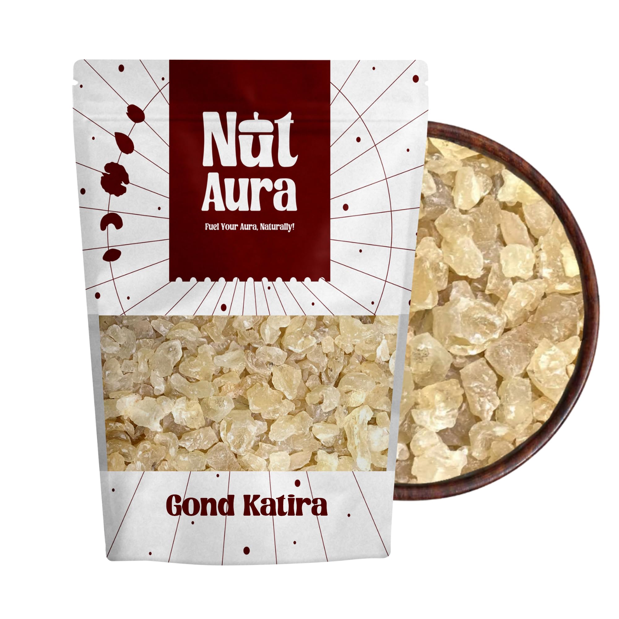 Nut Aura Gond Katira | Natural Tragacanth Gum | Cooling & Digestive Superfood | Rich in Fiber (200 Gram)
