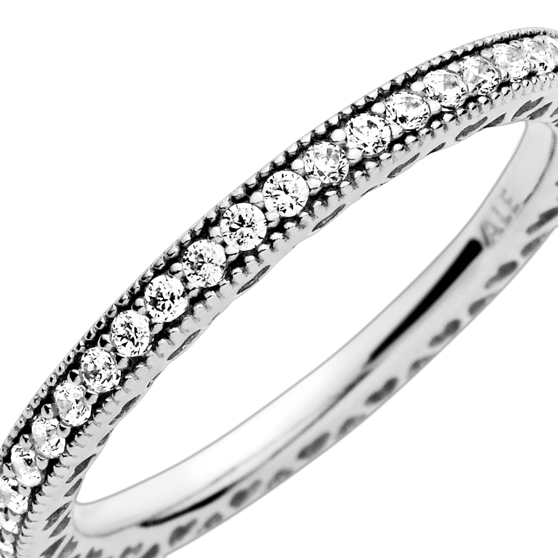 Pandora Signature Ring Funkeln und Herzen, Silber, mit klarem Cubic Zirkonia