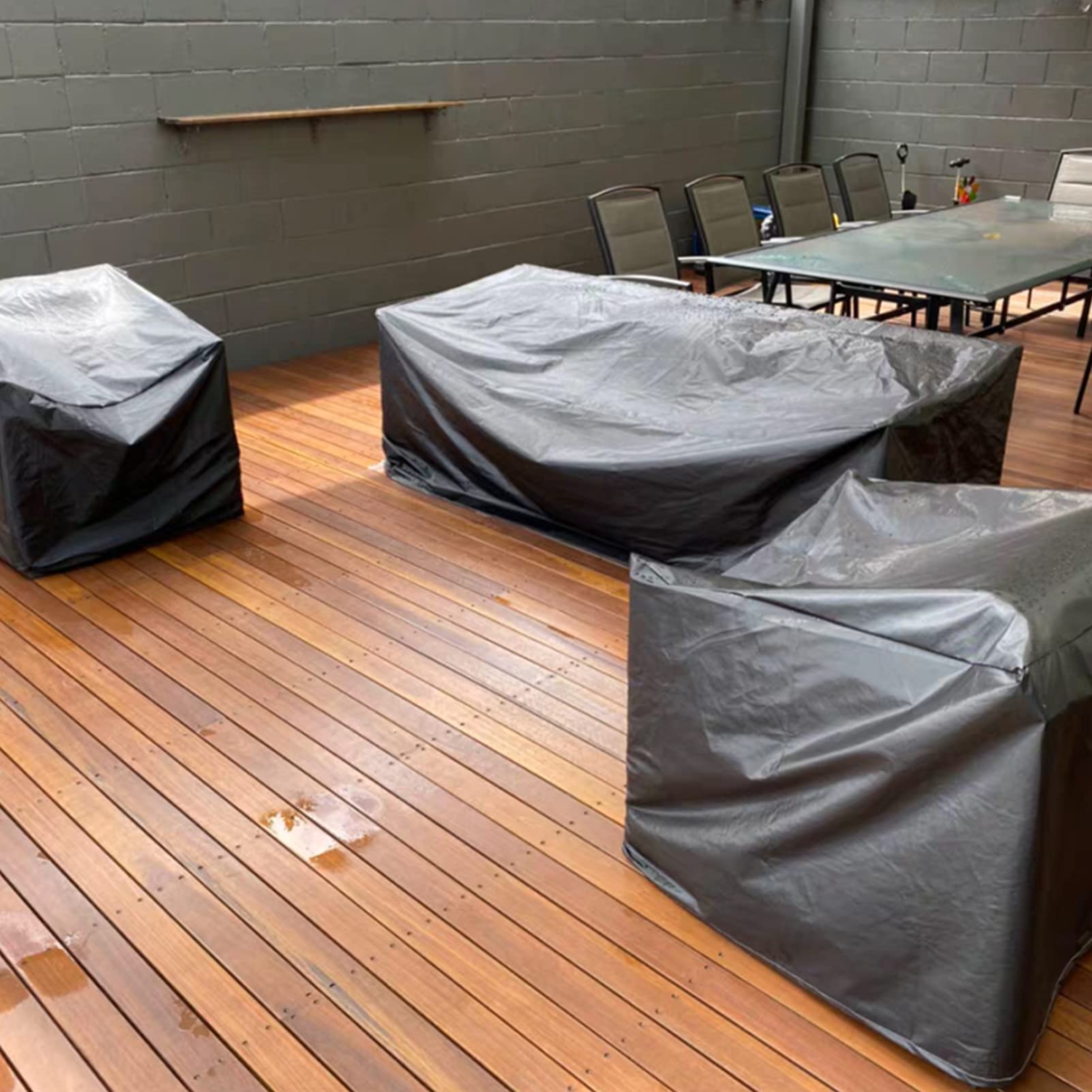 Cubierta Impermeable Para Mesa De Jardín - 190x80x110 Cm, Tela Oxford 600D, Resistente A Lluvia Y Sol