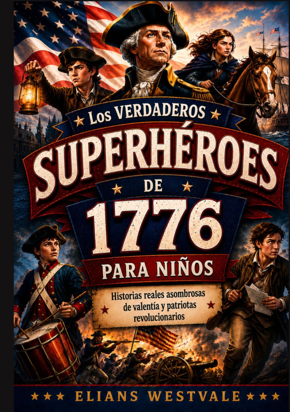 Los VERDADEROS superhéroes de 1776 para niños: Historias reales asombrosas de valentía y patriotas revolucionarios