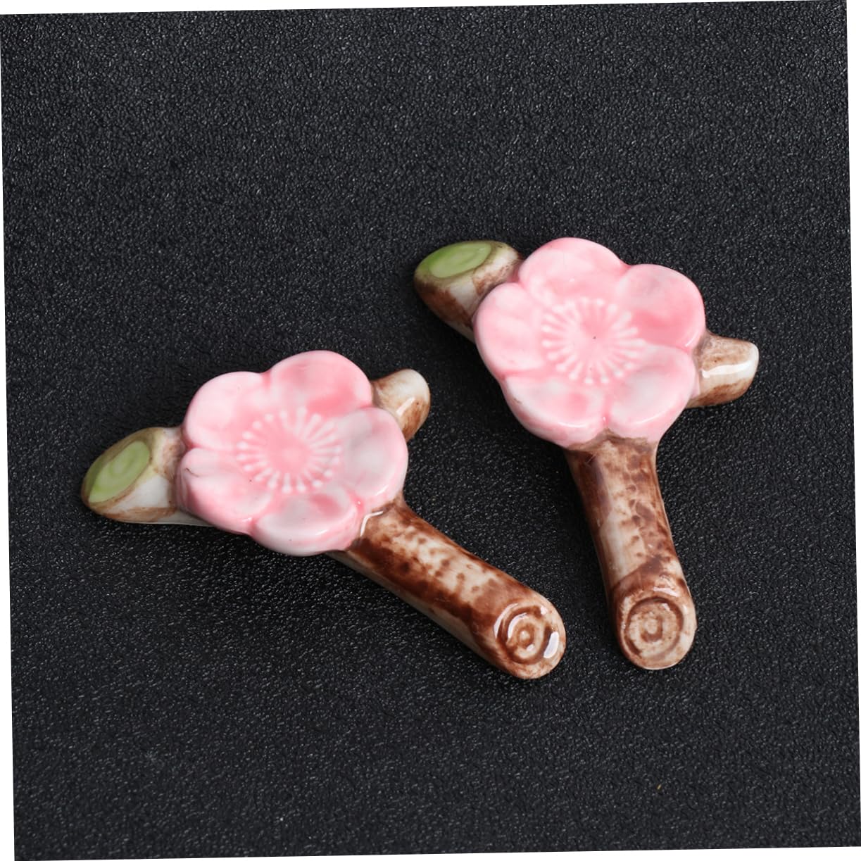 Repose-Baguettes, Supports à Baguettes pour Restaurant, Motif Fleurs de Cerisier en céramique, Lot de 4, Dimensions : 6,5 x 3 x 1,5 cm
