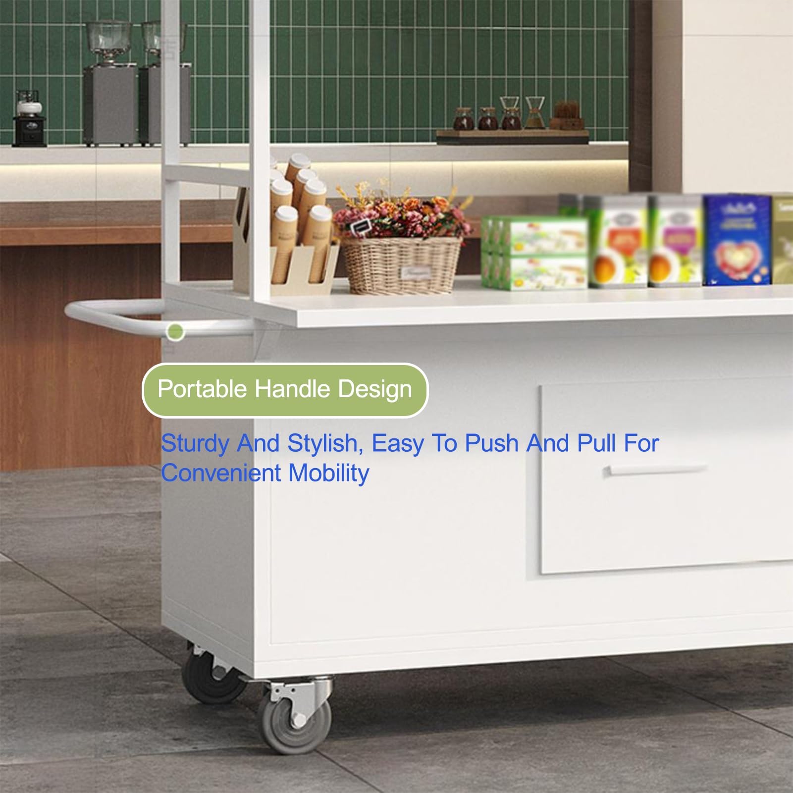 PortabFooDisplay Stanwith Canopy ReCart su ruote per eventi all'aperto Street FooVendors bancarelle 120 cm 47,5 cm Par Use