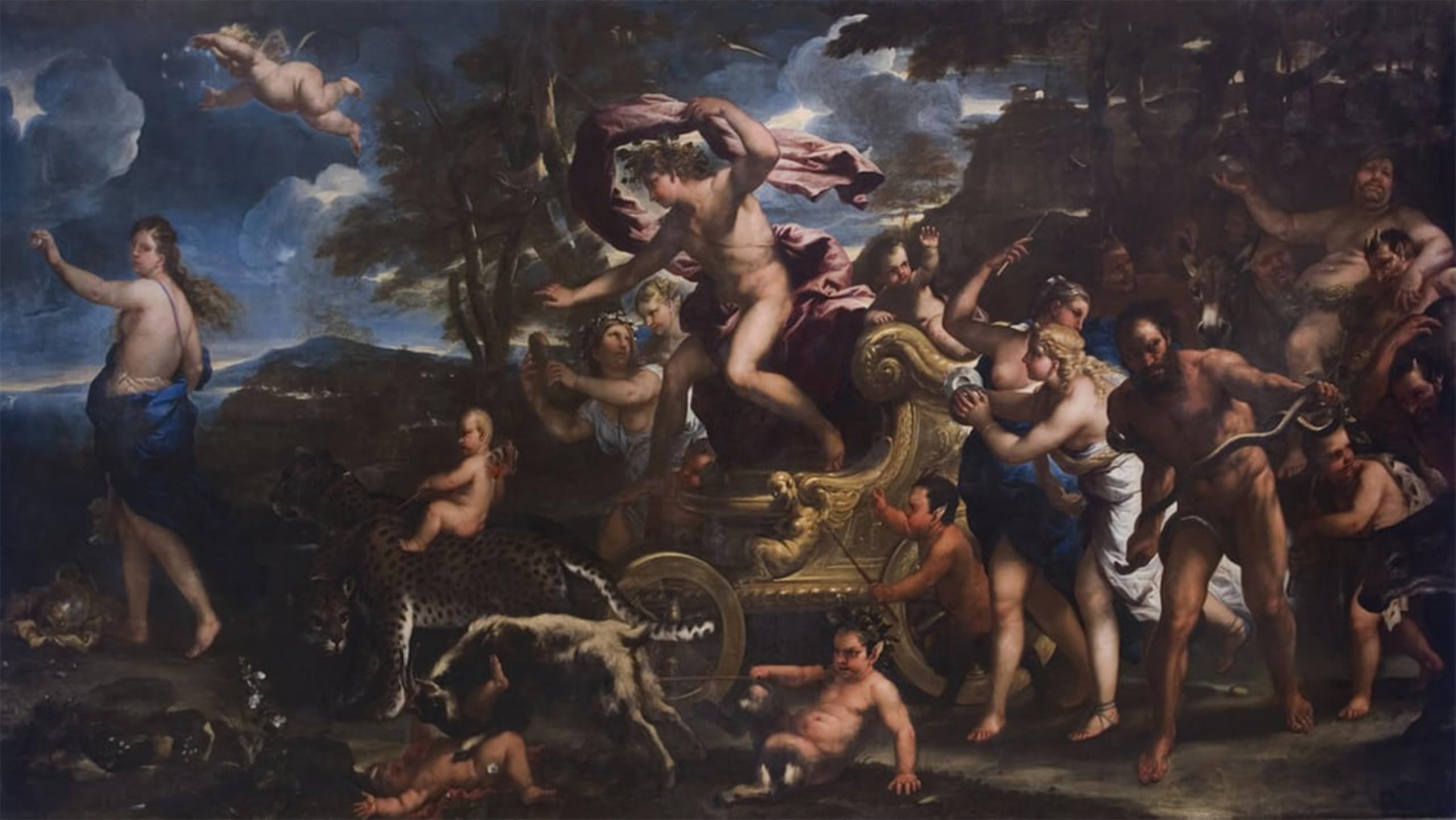 RZHRHJES Famous Painting Poster Art Canvas Print Retro Picture Bacchus and Ariadne by Famous Artist Poster Wall Art for Office Decor 60x90cm