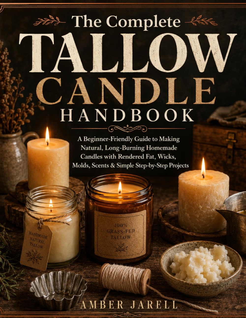 The Complete Tallow Candle Handbook: A Beginner-Friendly Guide to Making Natural, Long-Burning Homemade Candles with Rendered Fat, Wicks, Molds, Scents & Simple Step-by-Step Projects